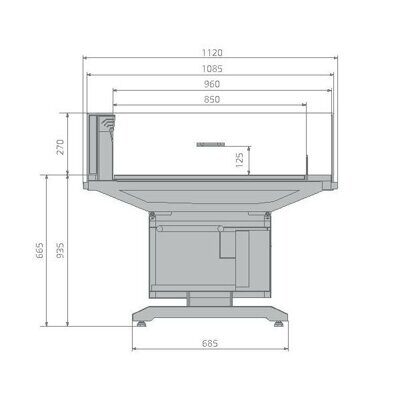 Холодильная витрина Brandford AURA SQ 125