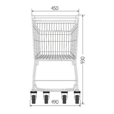 Покупательская тележка FT-58 без детского сиденья
