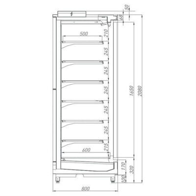 Холодильная горка Tesey Slim ESC 125